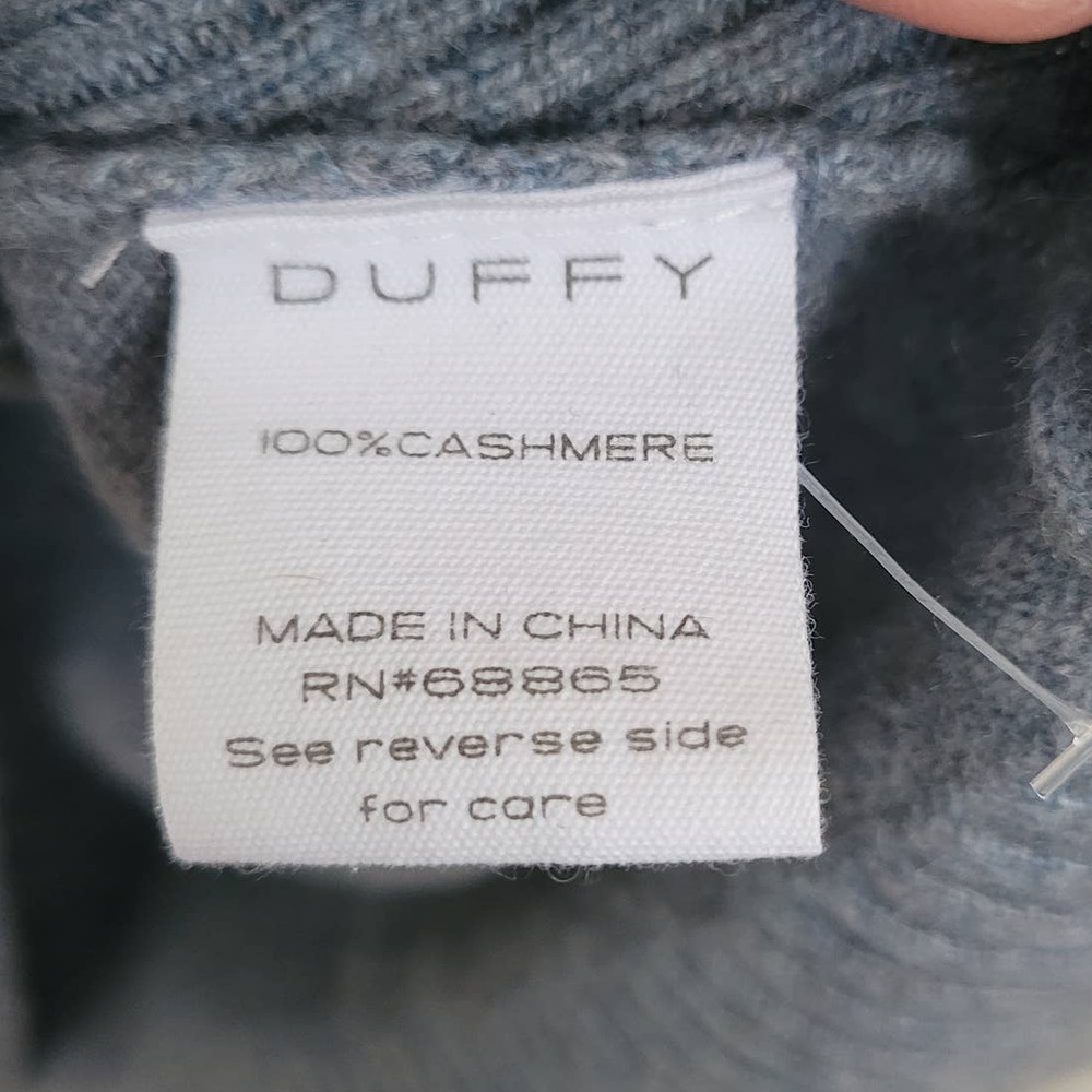 Duffy 100% Cashmere Sweater Gray Yellow Women's Pullover XS - Picture 6 of 6